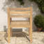 Ensemble de 2 chaises de salle à manger rustiques pour patio, assises en osier de bois d'acacia, teck clair