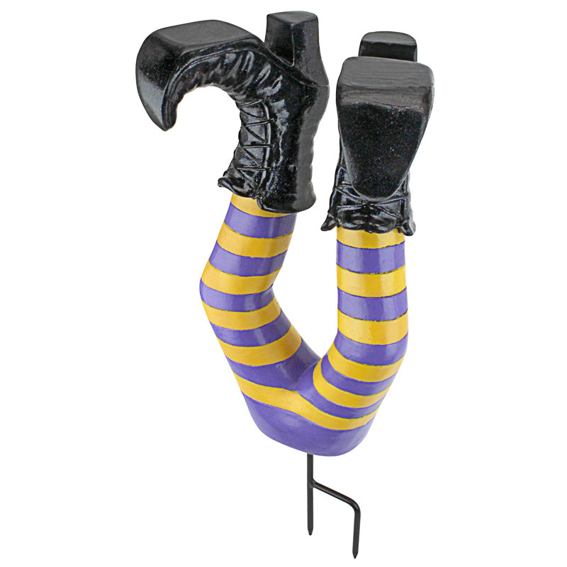 Wicked Witch Crash Landing Legs Garden Stake