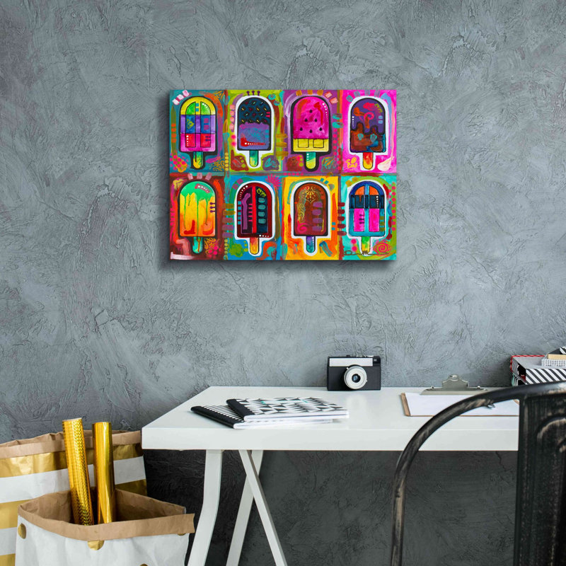 «Ice Pops 2» par Dean Russo, art mural sur toile, H 12 po x l 16 po x P 0,75 po