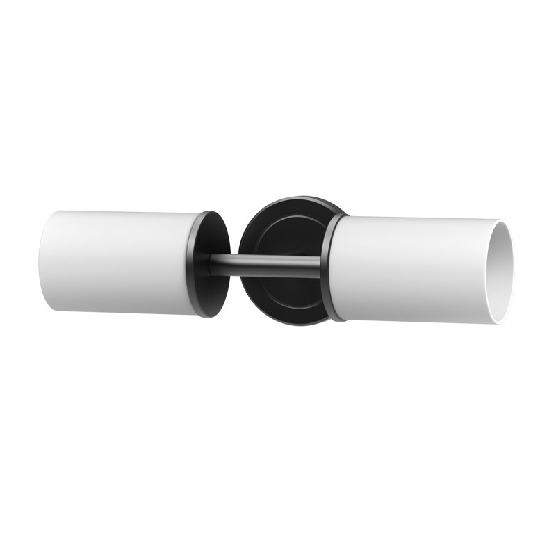 Latitude II 2 - Light Wall Sconce | Vanity Light, Mount Horizontally or Vertically, Matte Black
