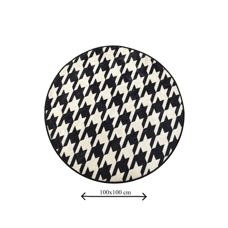 Tapis de bain antibactérien antidérapant, diamètre de 39,4 pouces, 100% polyester, hauteur de poils de 0,4 pouce, 700 g / m² | Lavable à la machine, facile d'entretien | Idéal pour la salle de bain, la douche et le spa, conception douce et durable
