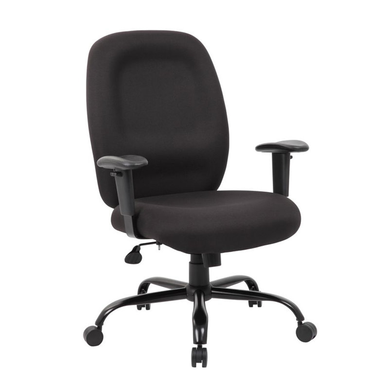 Piny Rolling Oversized Swivel Chair, Adjustable, Black, 400Lbs