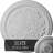 Endurathane Emeryville Ceiling Medallion, 16 7/8"OD x 5/8"P, Hand-Painted Silver Finish-27786143