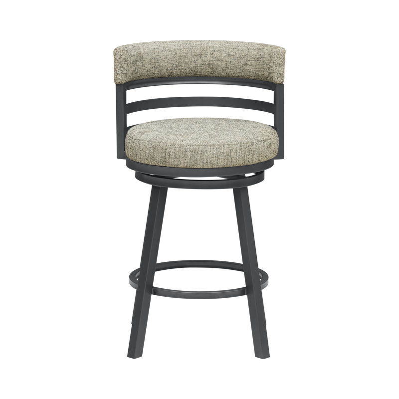 Tabouret de bar Olney, Ardoise tricotée, Tabouret de comptoir (siège d'une hauteur de 26 p