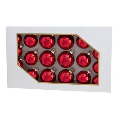Ensemble de 20 boules en verre brillant et mat Kurt Adler, 60 à 80 mm