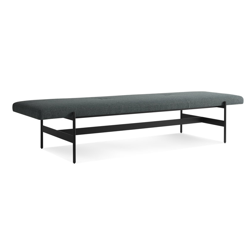 Daybench Upholstered Dining Bench, Maharam Mantle in Future / Oblivion, 14" H x 75" W x 24" D