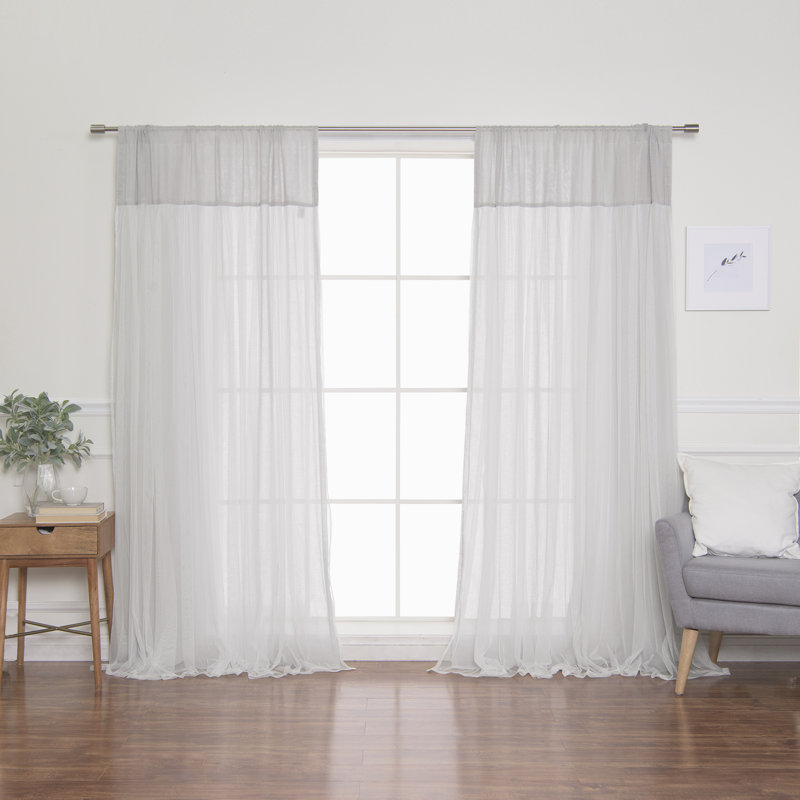 Duluth Sheer Curtain Pair, Gray