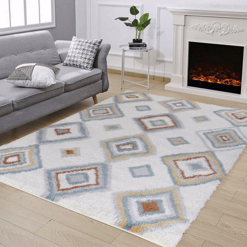 7 pi 10 po X 9 pi 10 po Tapis à poils longs, Rectangle 7 pi 10 po x 9 pi 10 po