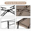 Barbecue de jardin en acier 8X5FT, pour barbecue avec toit double et crochets et comptoirs de bar (kaki)