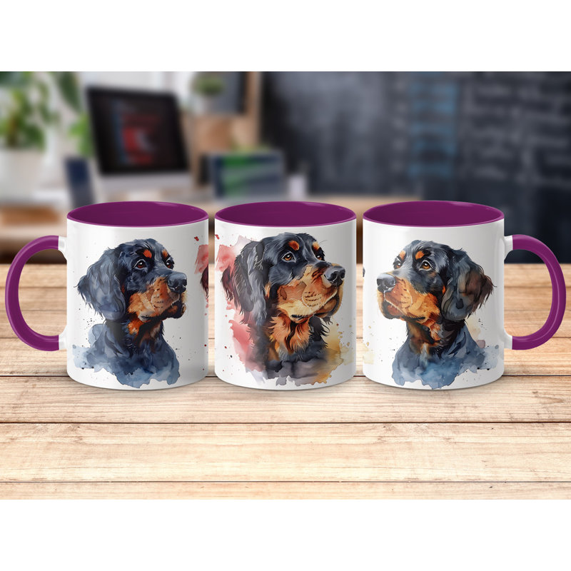 Ceramic Coffee Mug, 2, Purple