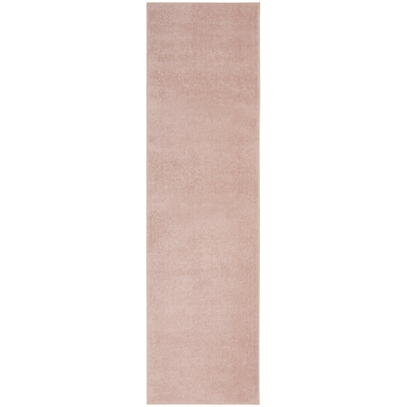 Tapis intérieur / extérieur rose Mullican Sandy, Tapis de couloir 2 pi x 6 pi