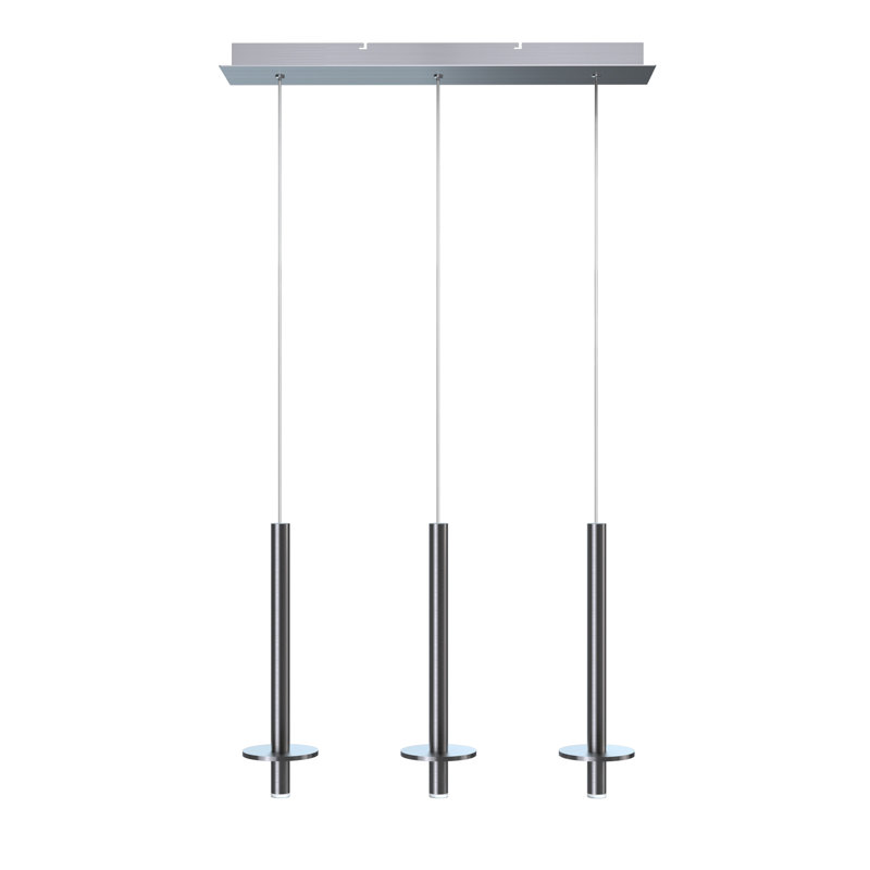 Zakaryan 3 - Light Kitchen Island Pendant, Nickel
