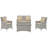 Modway Bridge Rattan 4-piece Outdoor Patio Set with Cushions-22363530