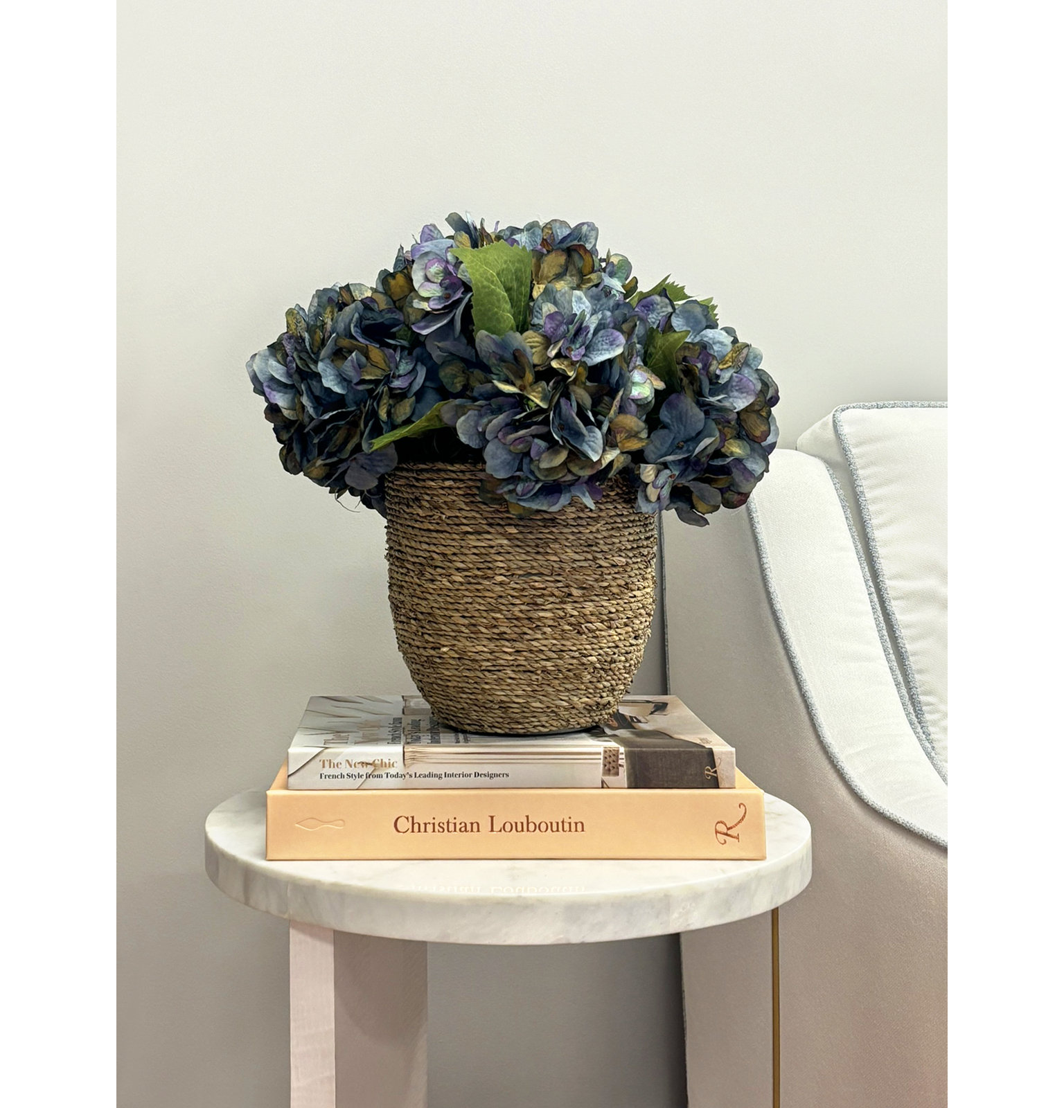 Fall Hydrangea Floral Arrangement, Blue