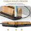 Ensemble porte-brosses à dents de salle de bain avec 3 étuis à cotons-tiges – Style grain de bois (détachable et antidérapant)