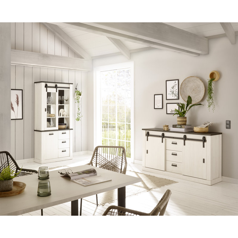 Jackeline 162cm Sideboard, White/Anthracite