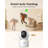 3MP Indoor Wifi 360° PTZ Security Camera for Baby /Pet with 2-way Talk, One-Click Call, Remote View
