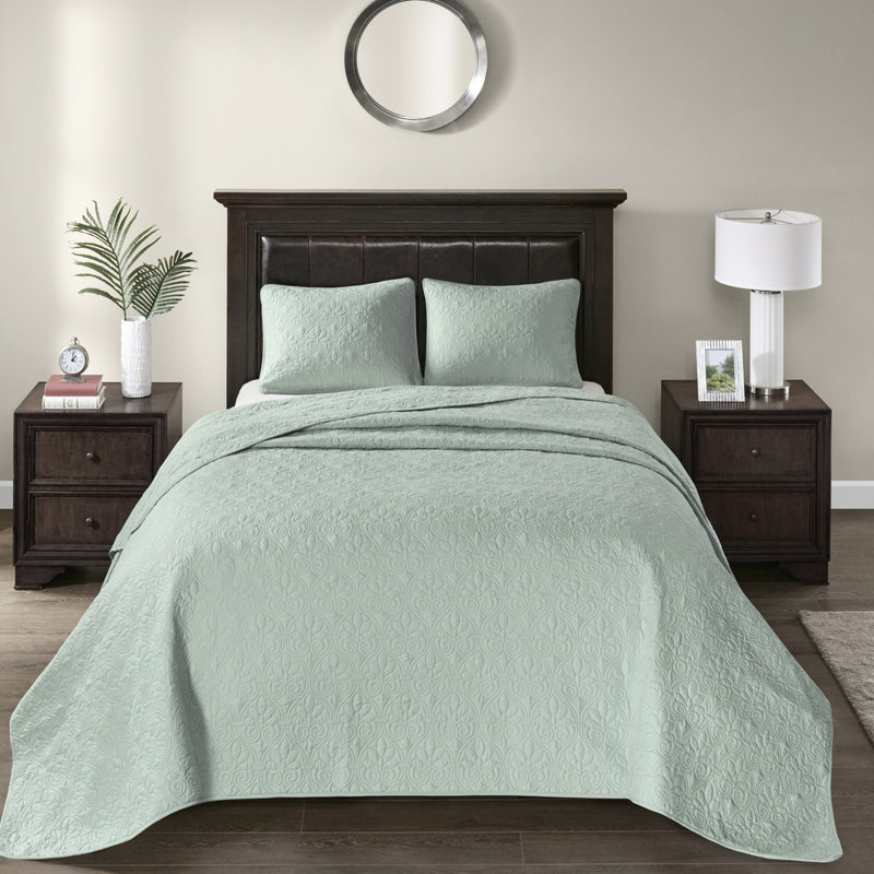 Très grand couvre-lit très grand - pour une texture et un style en coton prélavé, la protection de confort comprend des taies décoratives réversibles surdimensionnées avec deux matelassage exquis