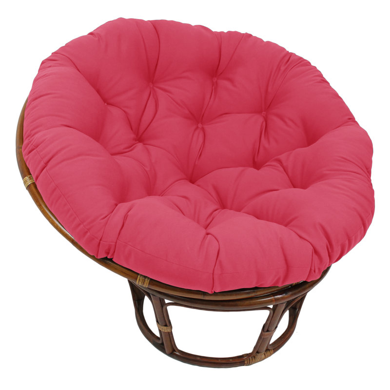 Outdoor Papasan Seat Cushion, Berry Berry, 44" W x 44" D