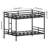 Queen Bunk Bed Featuring Black Metal Frame, Full Guardrail And - Stable Performance With 110 Lbs Per Capacity, High For 'S , Comfortable Climbing, Stylish Finish Underbed Storage, Space Design, Quick