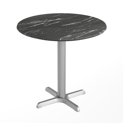 Commercial All-Weather Seamless Surface Tabletop with Crisscross Base