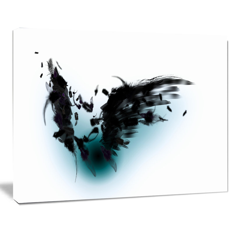 « black ailes », impression sur toile tendue, H 20 po x l 20 po x P 1 po