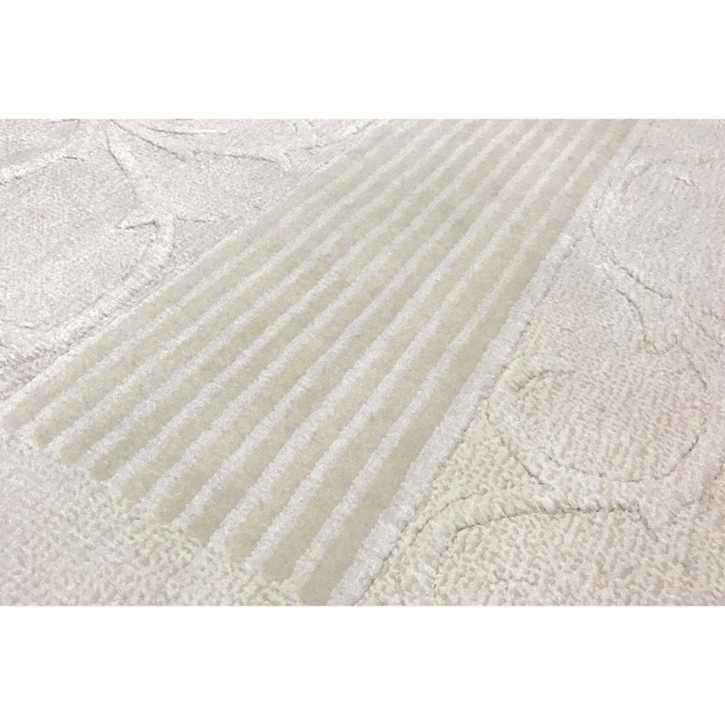 Striped Area Rug in Ivory