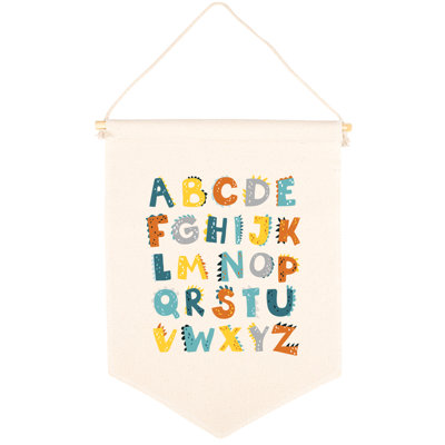 Bannières alphabet dinosaure