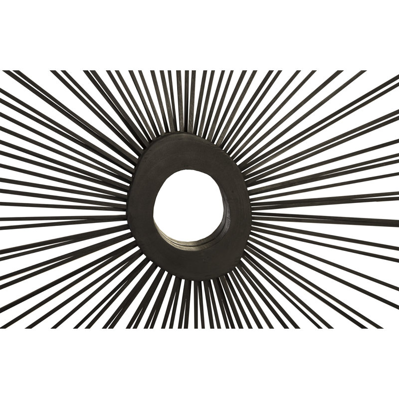 Spoke Burnt Industrial Frameless Accent Mirror, 33" H x 46" W