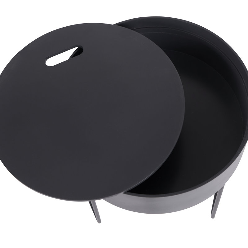 Hugo Frame End Table, Dark Grey