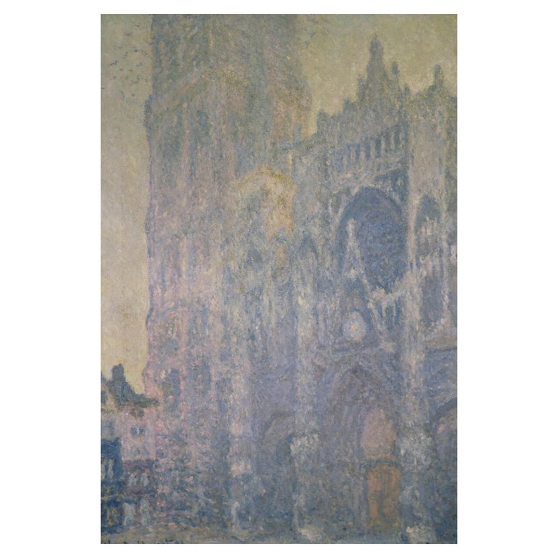 «Rouen Cathedral Harmony in White Morning Light» par Claude Monet - Estampe numérique, H 40 po x l 32 po