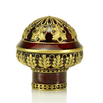 WELLINGTON KNOB; GARNET WITH BURGUNDY CRYSTAL