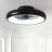  Flush Mount Ceiling Fan With Remote And Light, Black, Bladeless Ceiling Fan