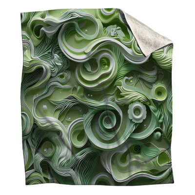 Couvertures complexes à tourbillons verts