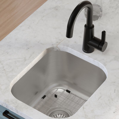 Ensemble d'évier de cuisine à cuve simple encastrable en acier inoxydable de calibre 16 Karran
