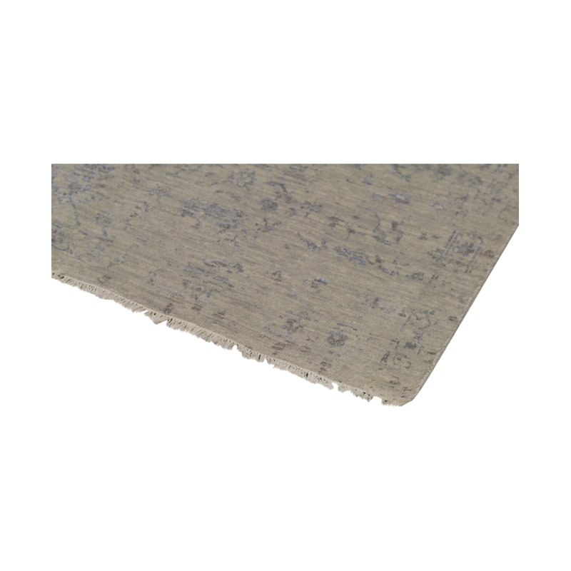 Hand-Knotted High-Quality Silver and Gray Area Rug