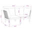 140 cm W Patio Sofa with Cushions-910893692