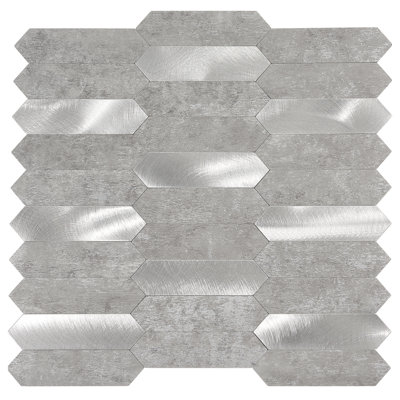 4.52 in. W x 1.18 in. L Fireplace Surround and Shower Peel and Stick Mosaic Tile