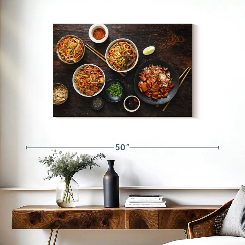 Yarlin Asian Food Bowls, 24" H x 36" W