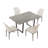 Lakishia 5-Piece Rectangular Dining Table Set with 4 Chairs for Dining Kitchen Room-421501604