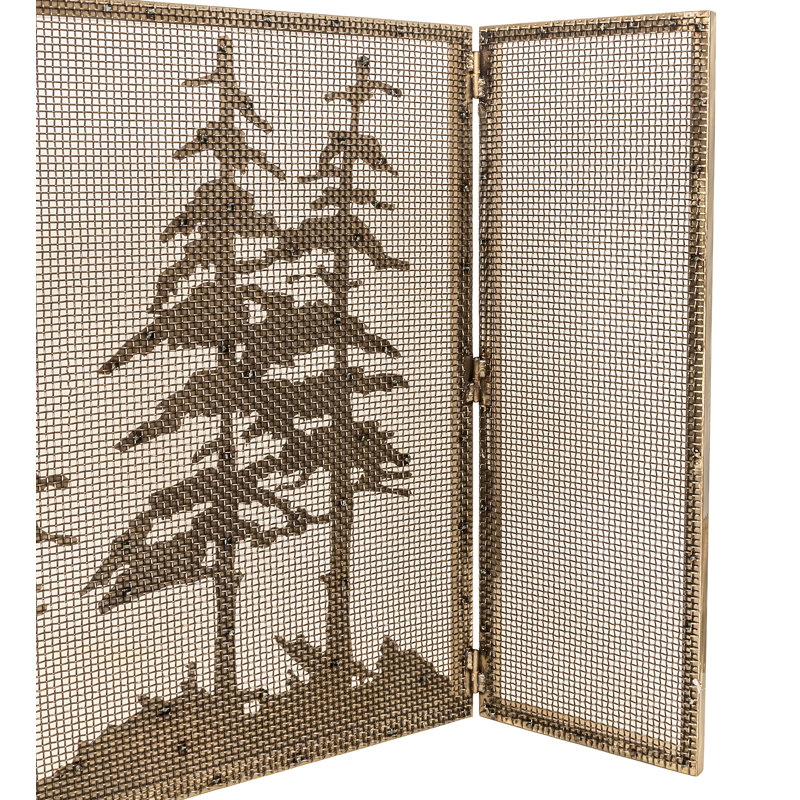 Pines 3 Panel Bifold Steel Fireplace Screen