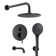 Tub And Shower Faucet 9" High-Pressure Balanced Shower System with 3-Setting Hand Shower