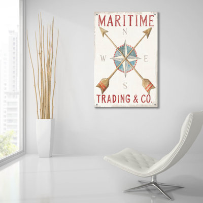 «Floursack Nautical 6 Red» par Danhui Nai, art mural en verre acrylique