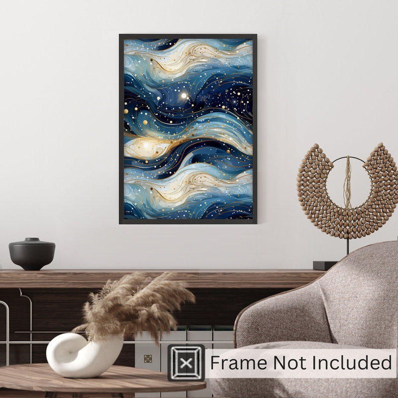 «Abstract Flow Elegance II», reproduction d'art moderne sans cadre, H 10 po x l 8 po