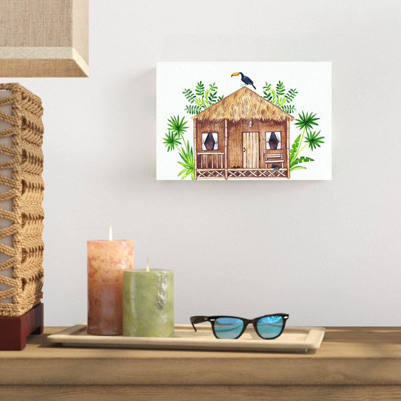 Jungle Hut, reproduction sur toile, H 8 po x l 12 po