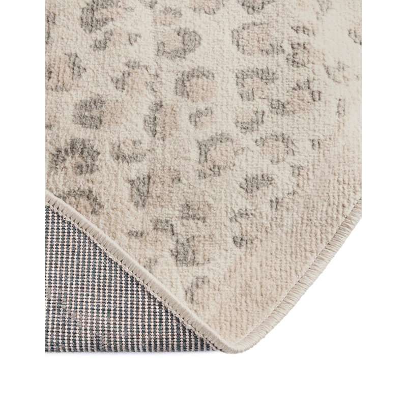 Tapis Pardus Teonni, Ivoire ivoire, Rond 7 pi 10 po