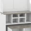 Arbre d'entrée 4-en-1 Farmhouse avec portes de grange, banc mobile avec 7 crochets suspendus et armoire de rangement pour chaussures-1166502308