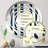 Classic Beige And Blue Elegance Striped Pattern - Amorphe Decorative Mirror-101224040