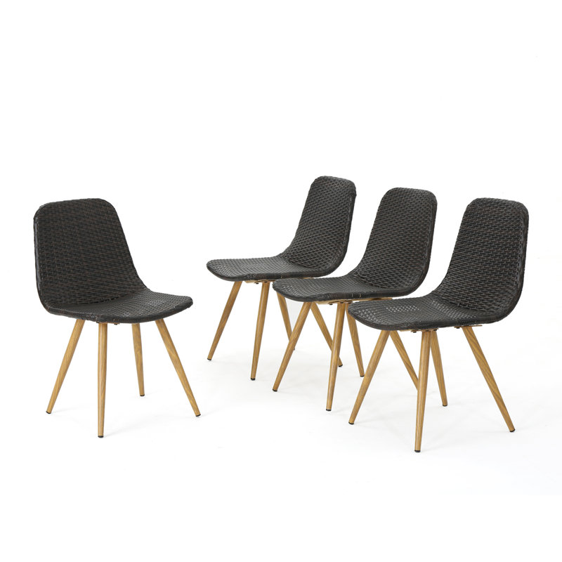 Chaises d'appoint d'extérieur avec coussins, Brun pâle