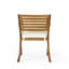Chaise de salle à manger d'extérieur en bois Hermosa KD avec coussins (ensemble de 2)